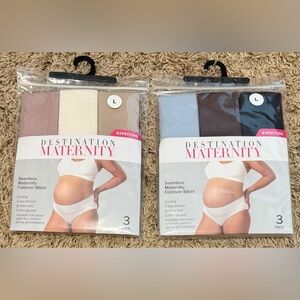Destination Maternity Seamless Maternity Bikinis (2) 3 Pack Size: L